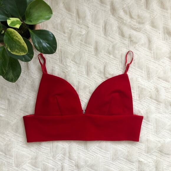 Revolve by the way. Marla Red Velvet Crop Top - Picture 4 of 6